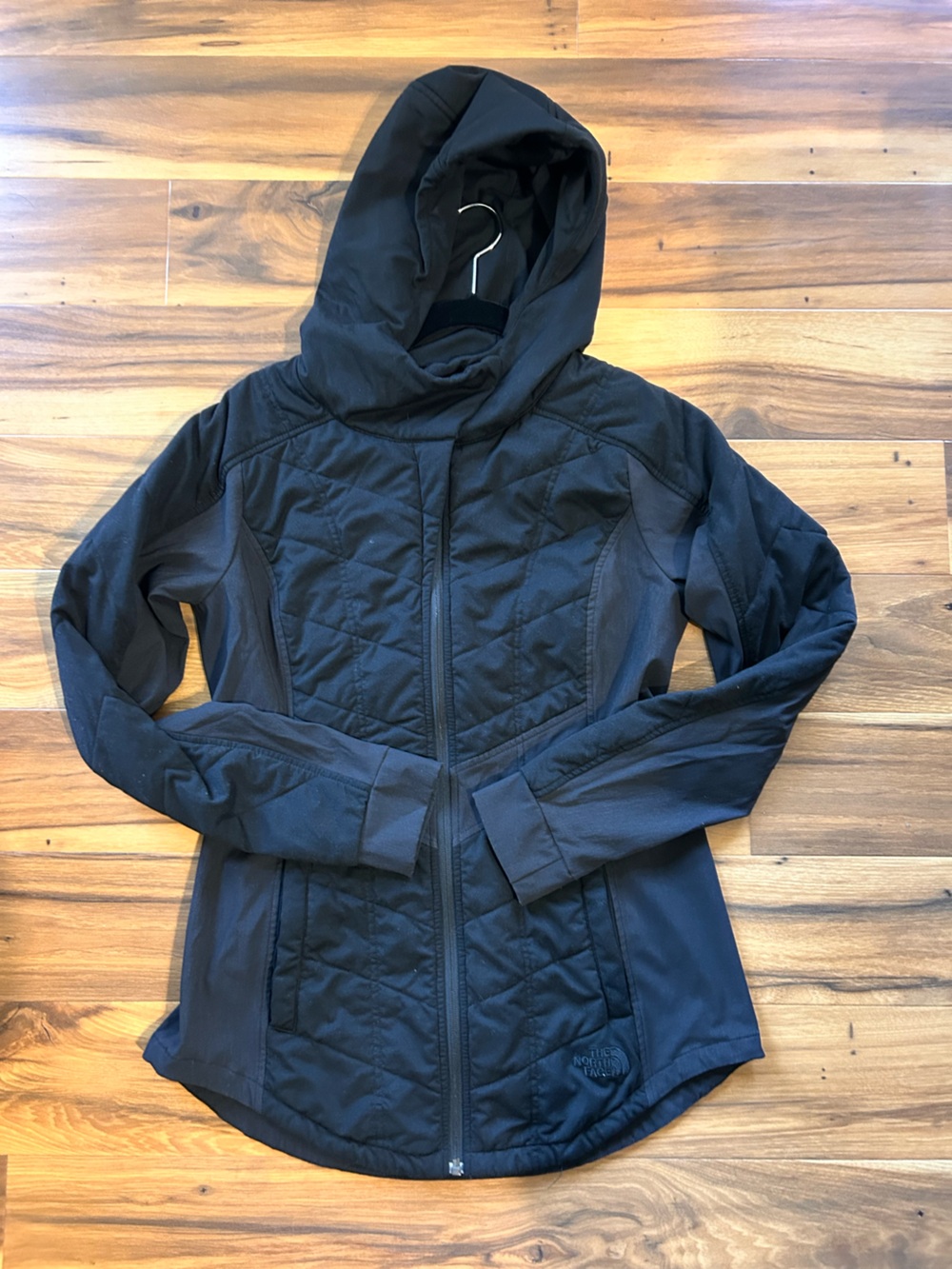 The North Face Black Hooded Quilted Performance Jacket
